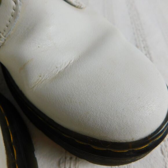 Dr. Martens Women's Zavala US7 White Leather Lace Up Ankle Combat Boots AW004 - Picture 13 of 15